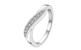 925 Silver Plated Fine Fashion Cubic Zirconia Wedding Ring for Women