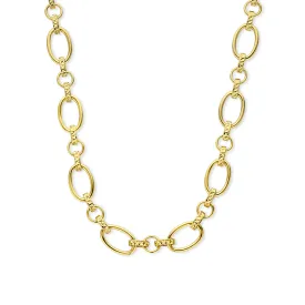 Bibbiena Poppi Clara 925 sterling silver gold plated link necklace