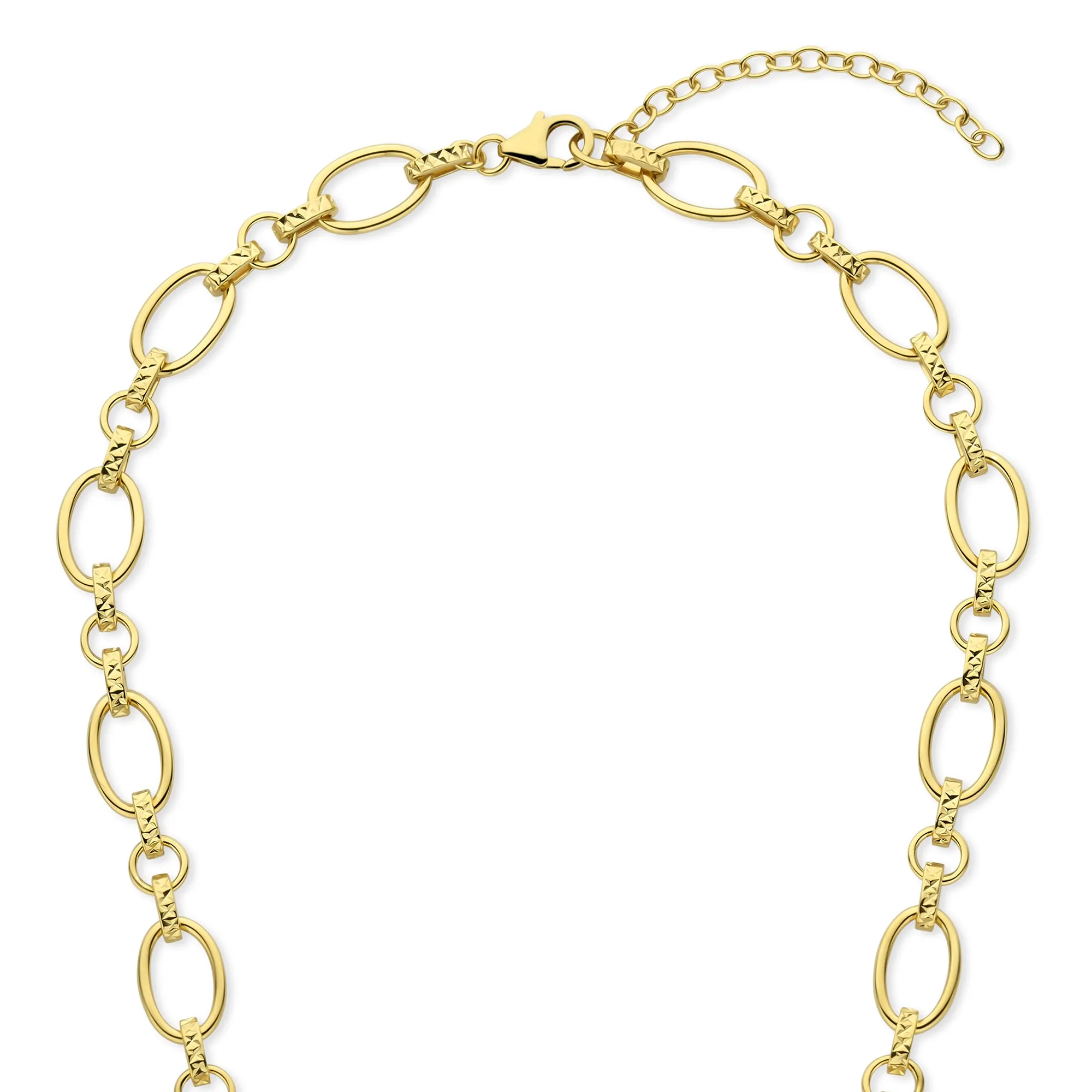 Bibbiena Poppi Clara 925 sterling silver gold plated link necklace