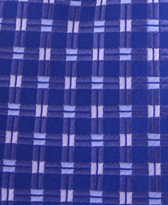 Blue Geometric 4" Wide Tie