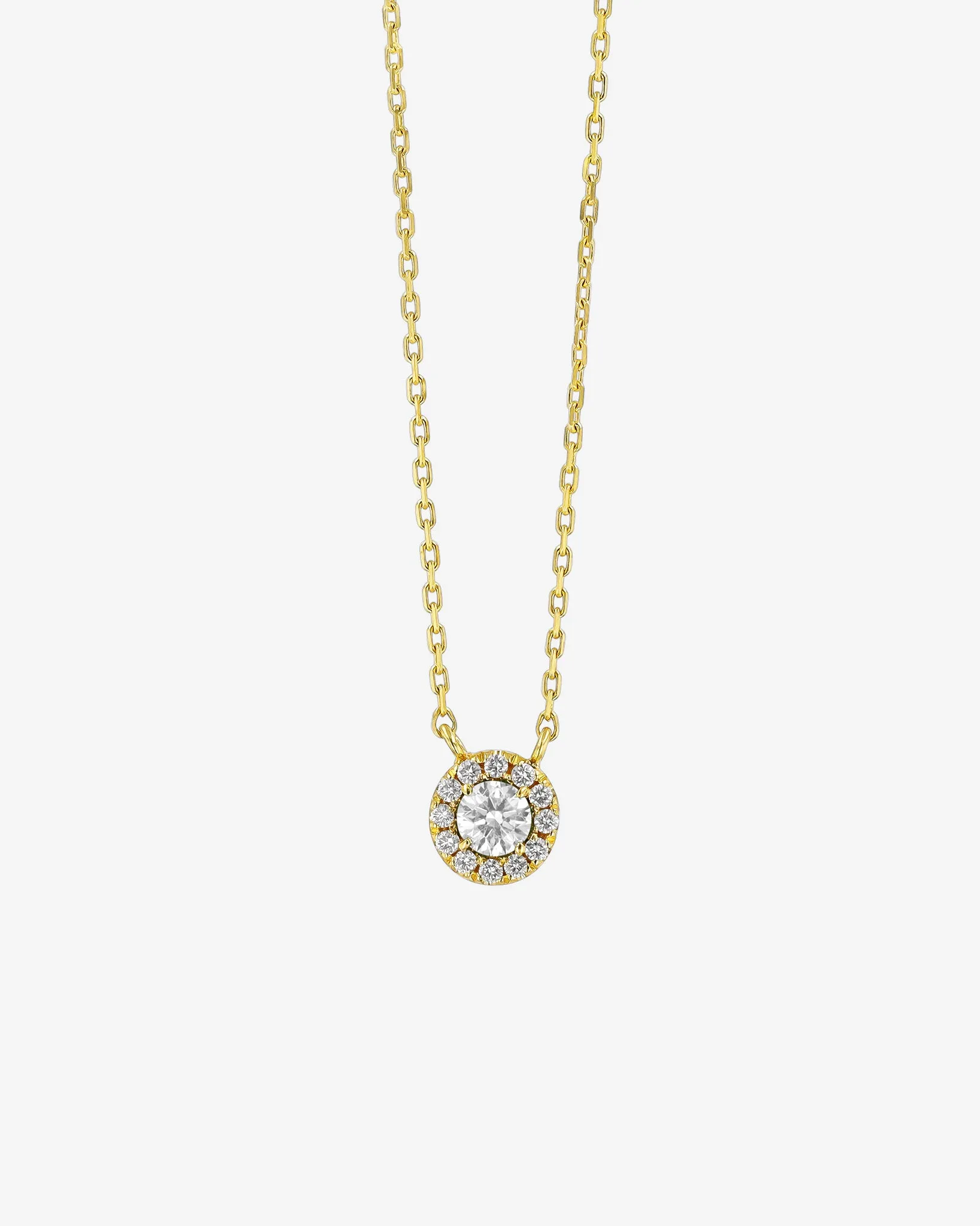 Bold Diamond Mini Round Pave Pendant