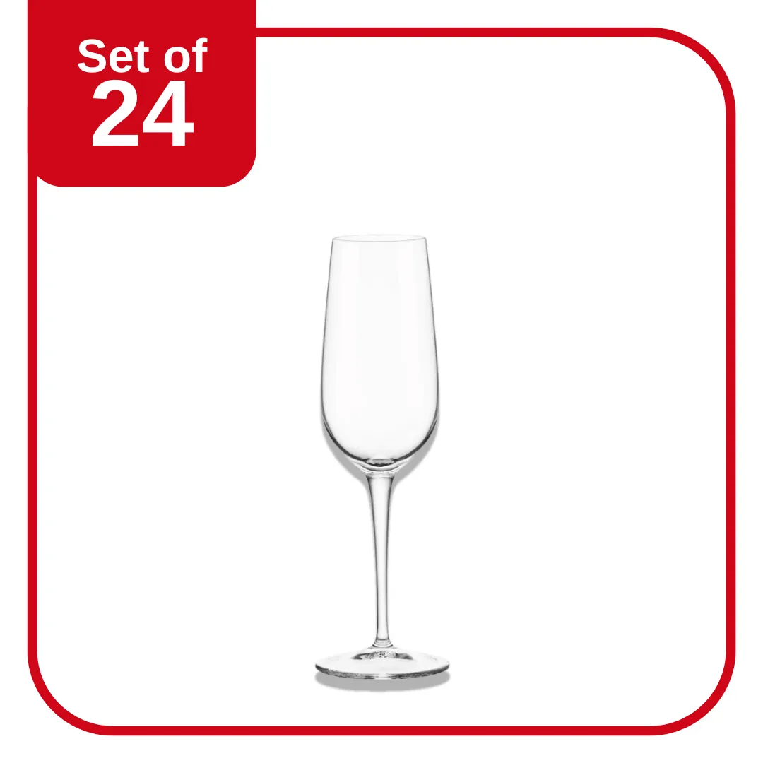 BORMIOLI ROCCO SPAZIO FLUTE 215ml CLEAR (3.20754) (Set of 24 )