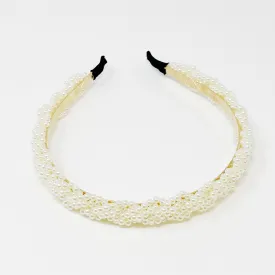 Braided Pearl Strand Headband