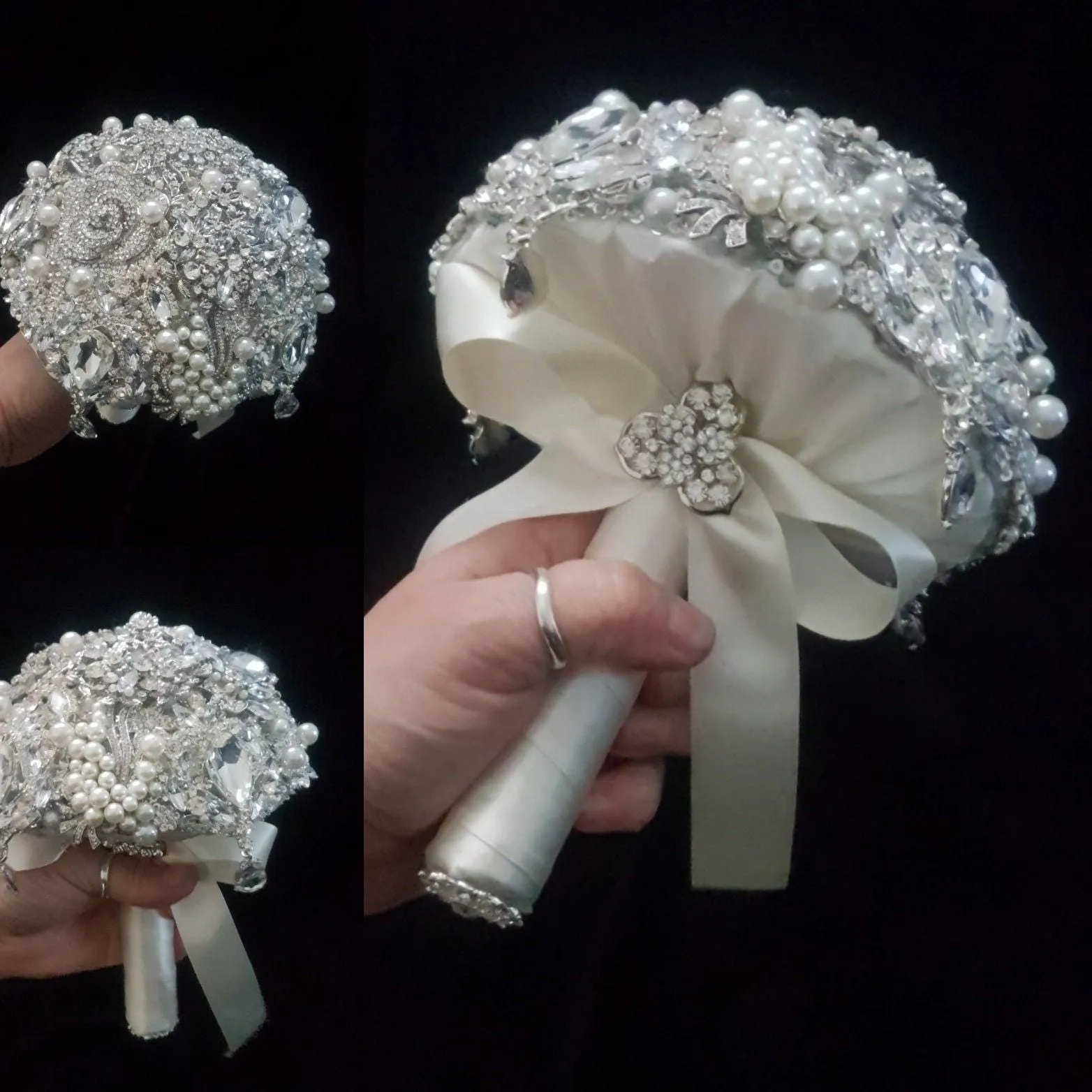 Brooch bouquet, jewel bouquet, Full jeweled bouquets. by Crystal wedding uk