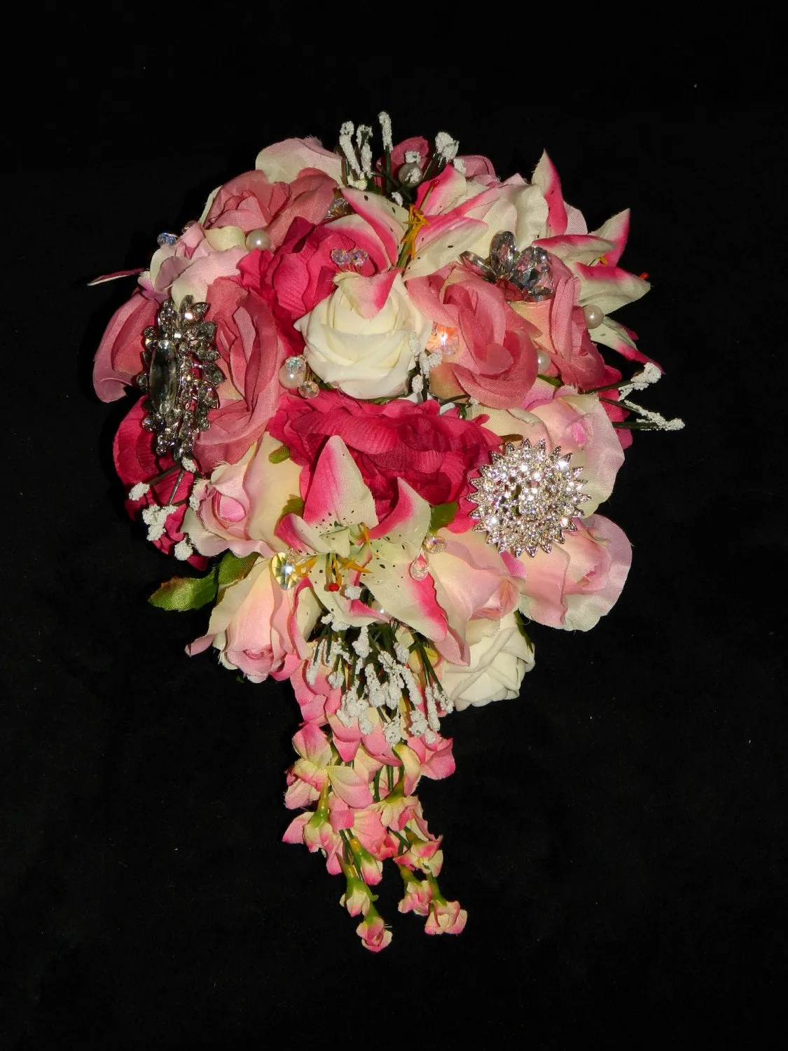 Brooch bridal flowers artificial bouquet