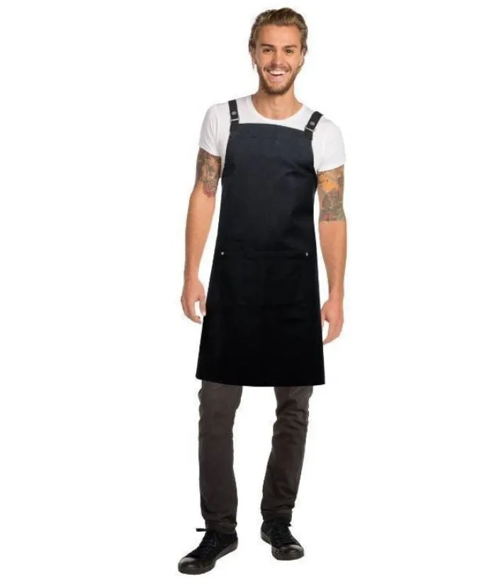 Byron Canvas Cross Over Back Bib Apron