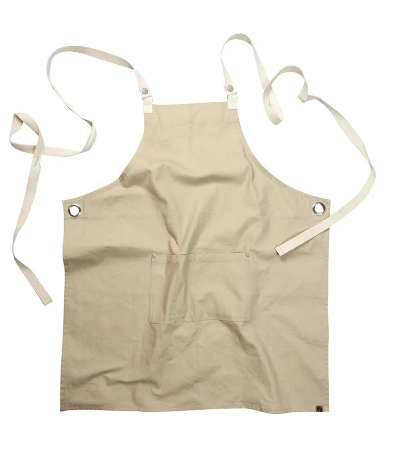 Byron Canvas Cross Over Back Bib Apron