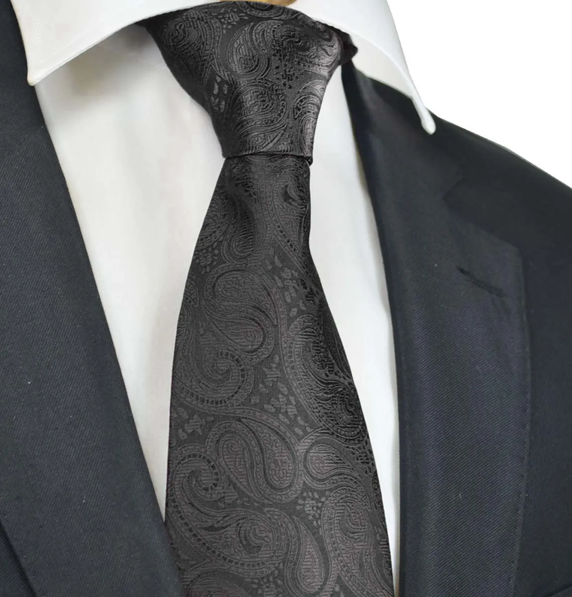 Classic Black Paisley Necktie