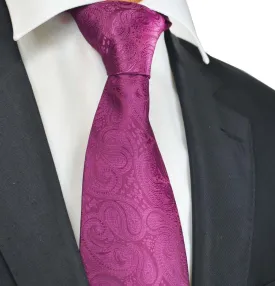 Classic Formal Hot Pink Paisley Necktie