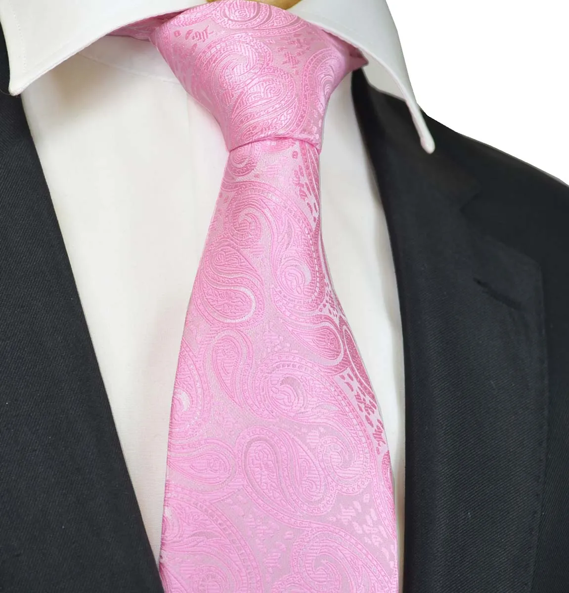 Classic Formal Pink Paisley Necktie