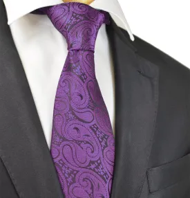 Classic Formal Plum Paisley Necktie