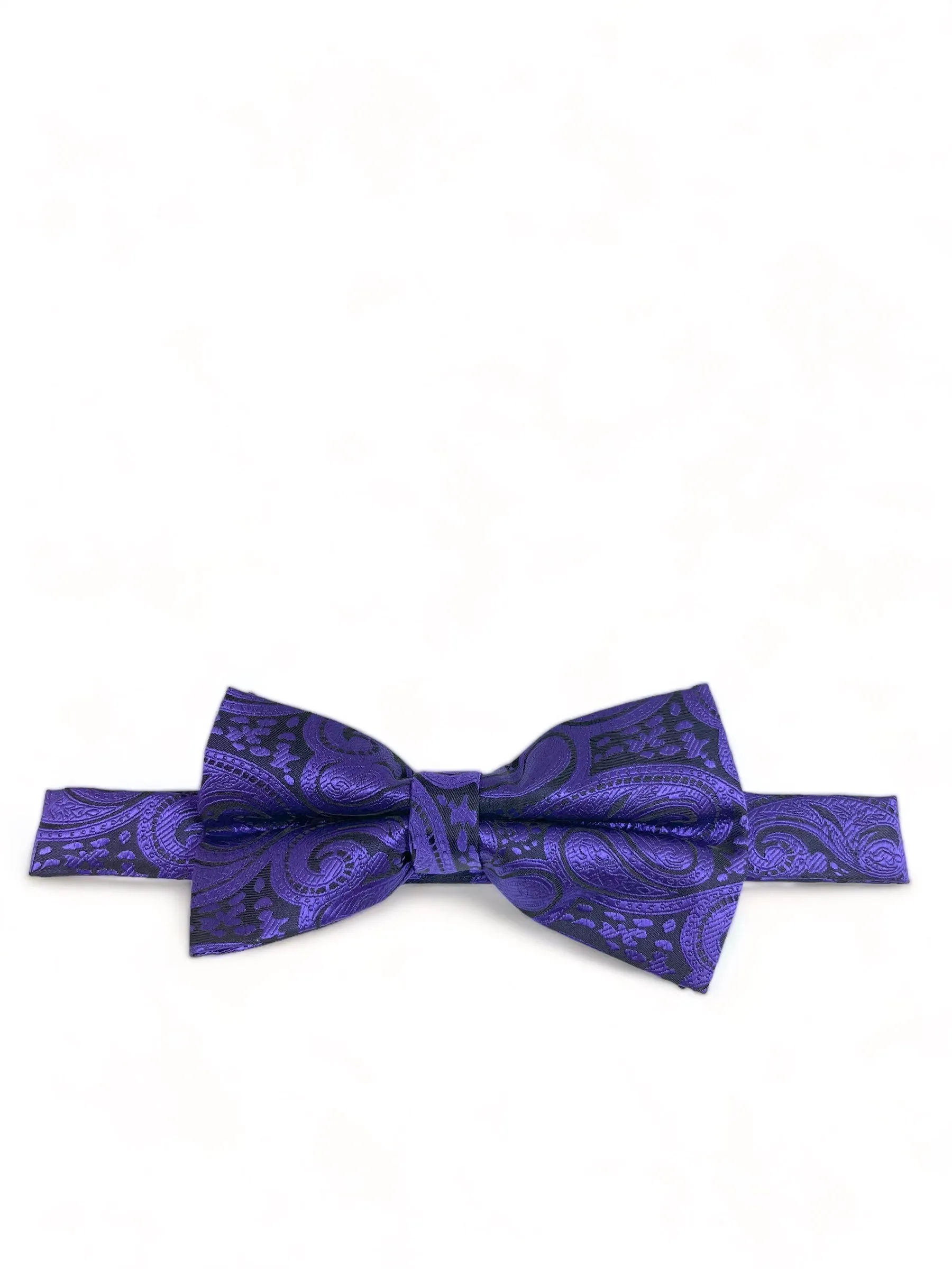 Classic Formal Purple Paisley Bow Tie