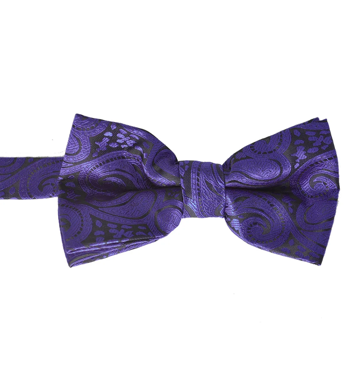 Classic Formal Purple Paisley Bow Tie