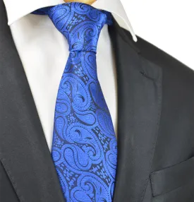 Classic Royal Blue Paisley Necktie