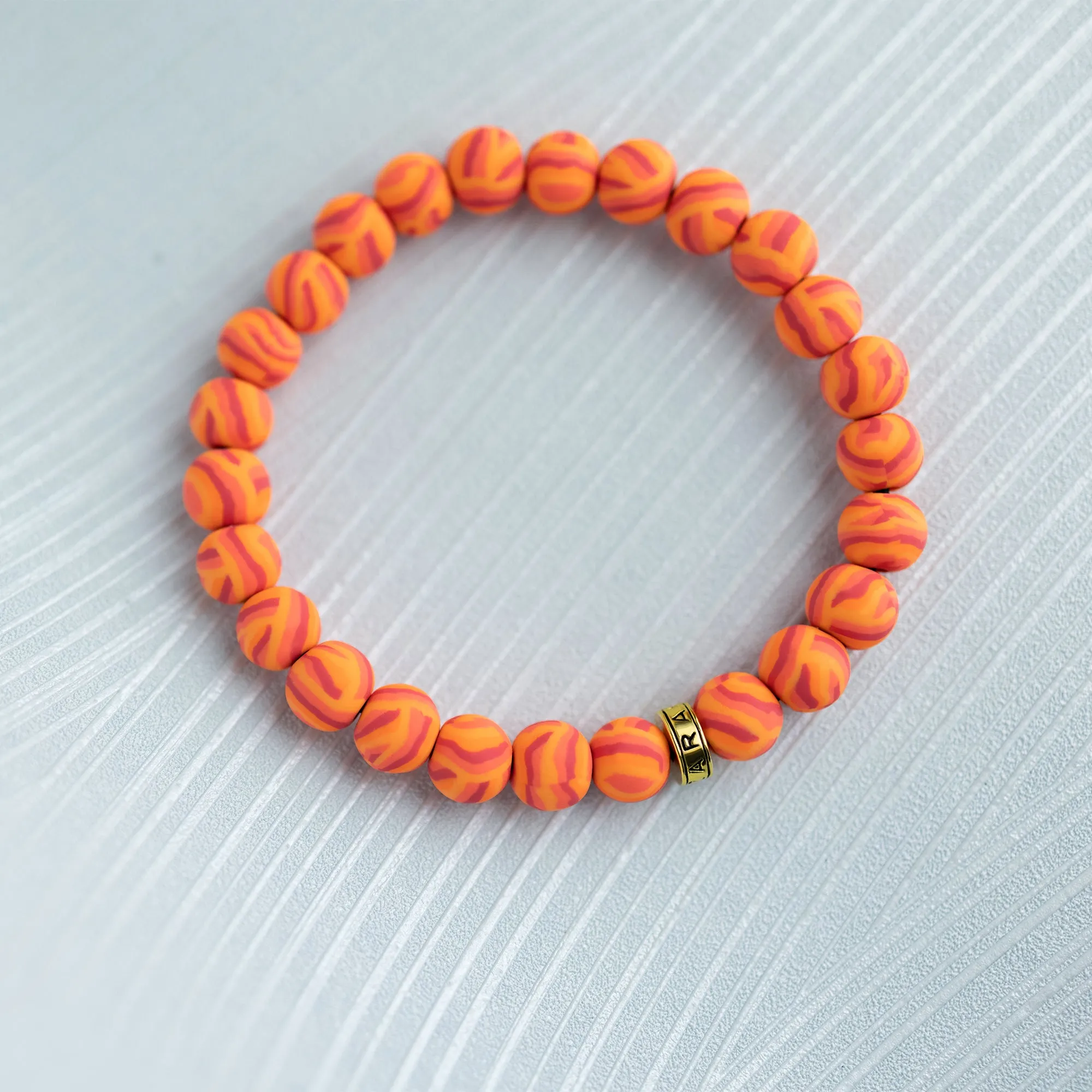 Coral Disco Stack Bracelet