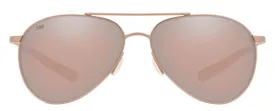 Costa Del Mar Piper Satin Rose Gold Frame - Copper Silver Mirror 580 Glass Lens - Polarized Sunglasses