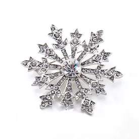 Crystal Snowflake Brooch