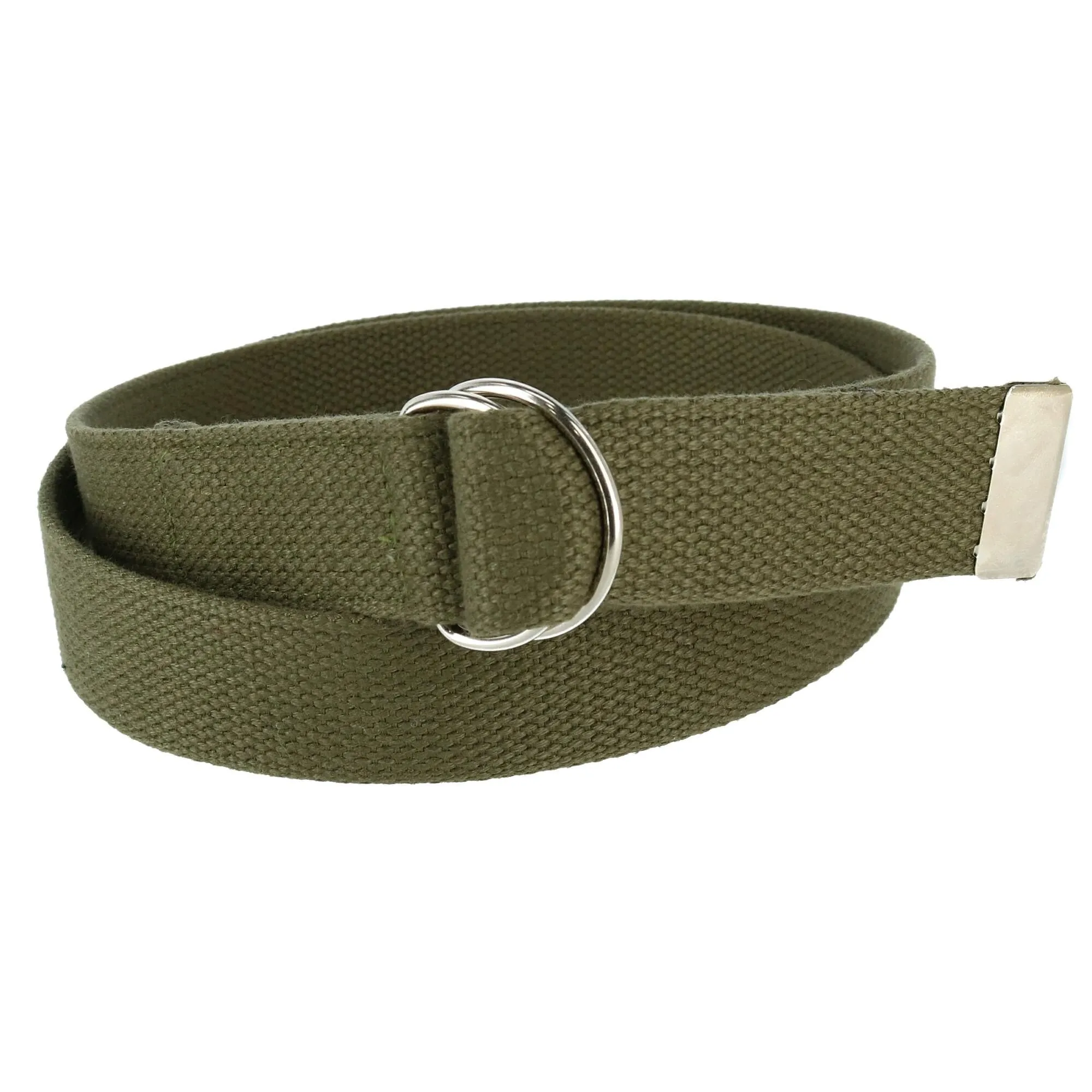 CTM® Cotton Web Belt with D Ring Buckle