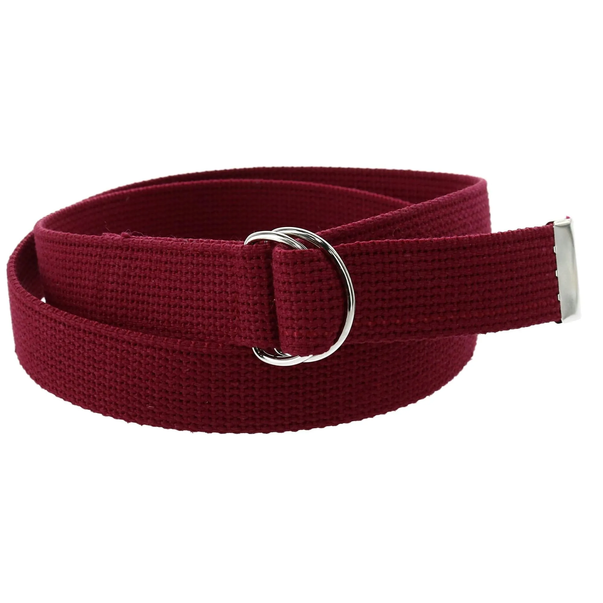 CTM® Cotton Web Belt with D Ring Buckle