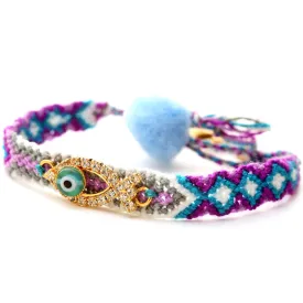 Diamante Fish Lucky Charm Friendship Bracelet