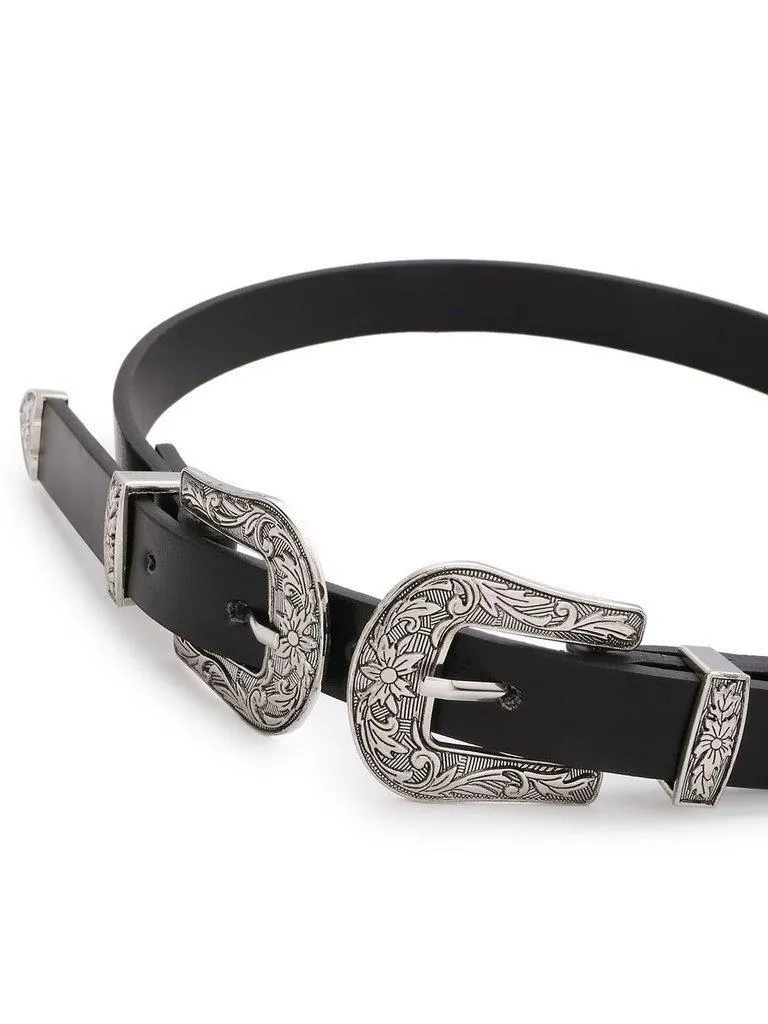 Double Buckle Western Belt