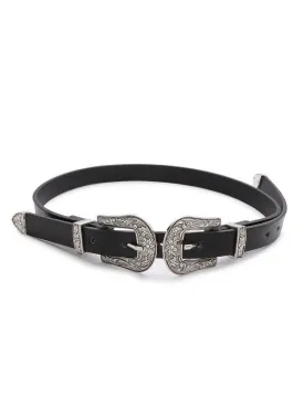 Double Buckle Western Belt