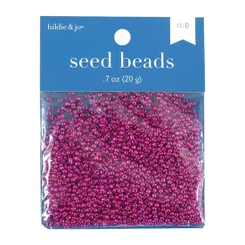 Dyed Seed Beads 20g Medium Pink