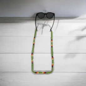 Handmade glasses  chain ( green)