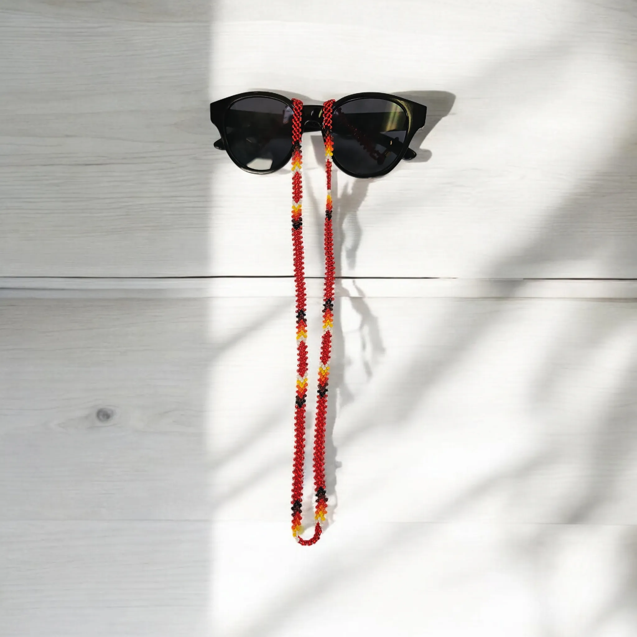 Handmade glasses  chain ( red 2)