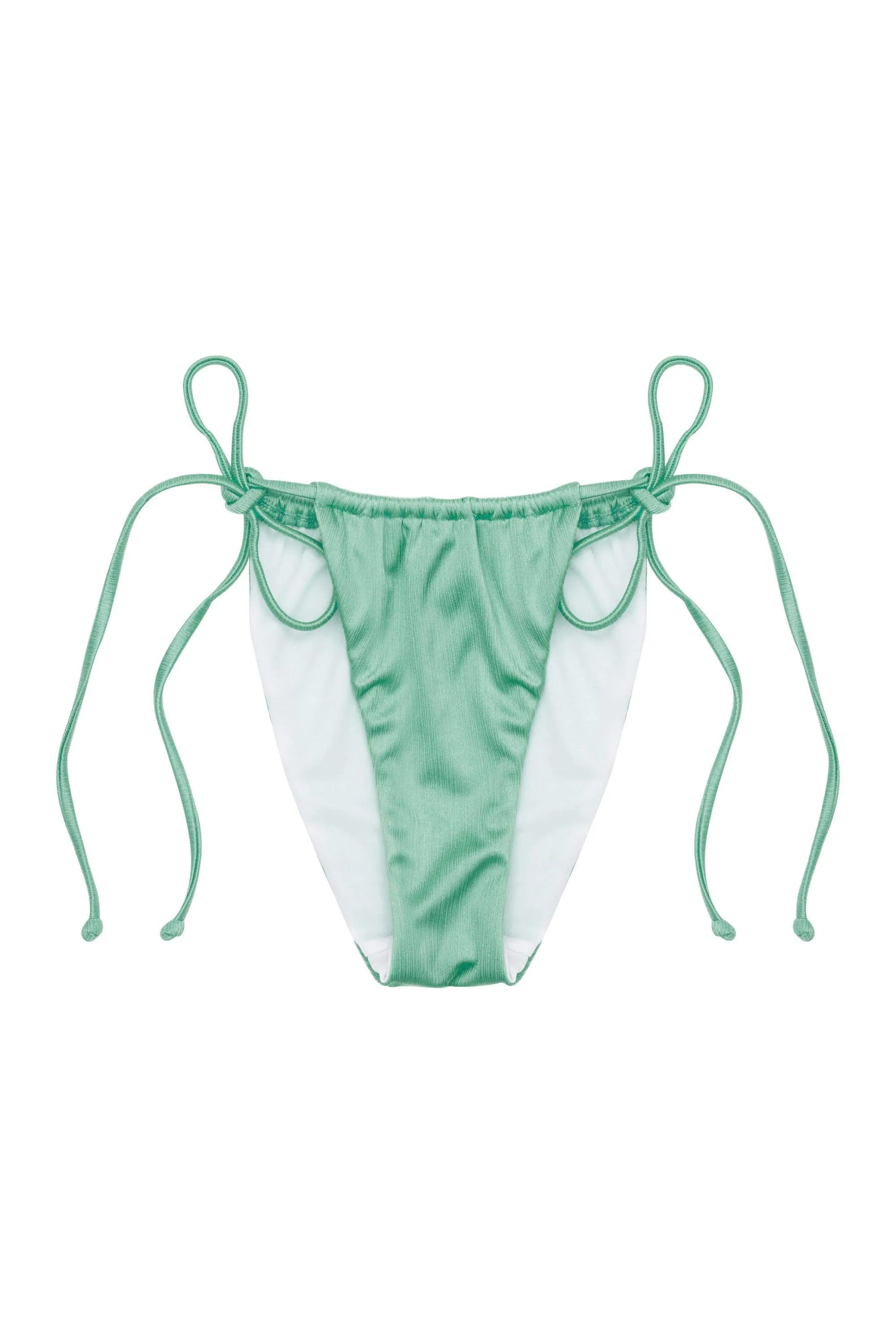 High shine tie side brief mint