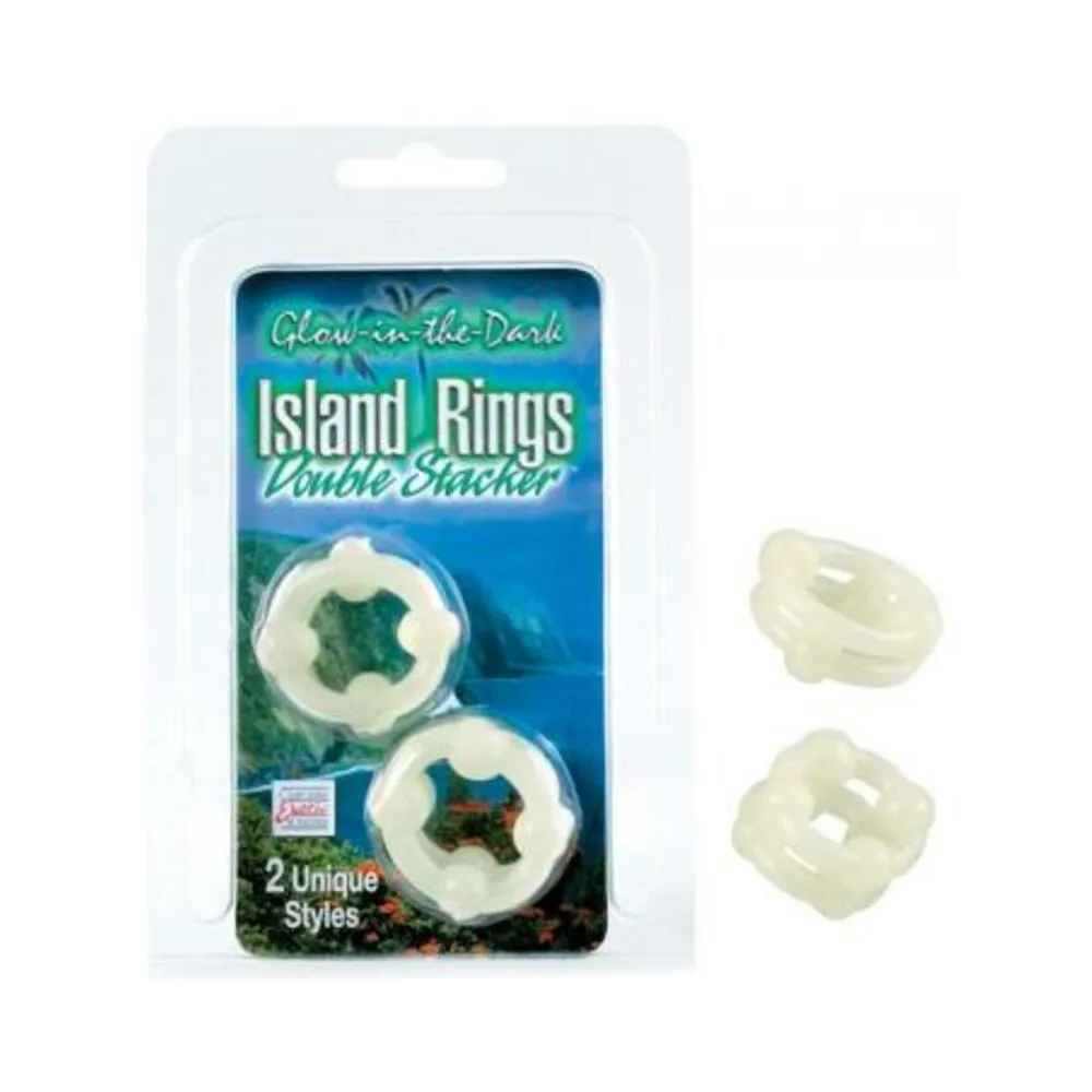 Island Double Stacker Rings -Glow