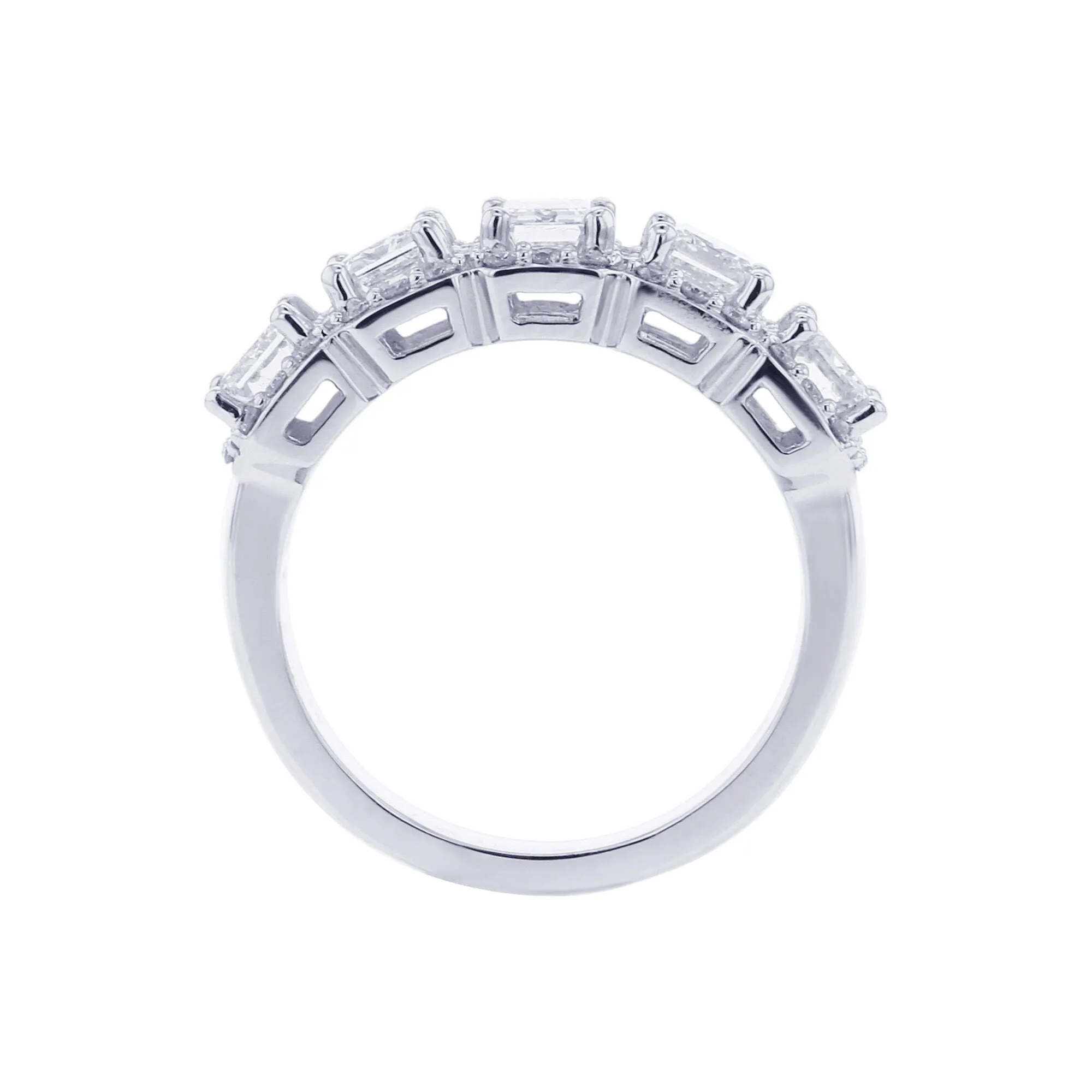 Lovella 5 Stone Halo Diamond Ring 1 1/3ct