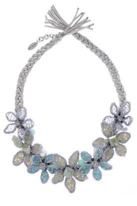 MARCIA SPRING Silver Blue Necklace