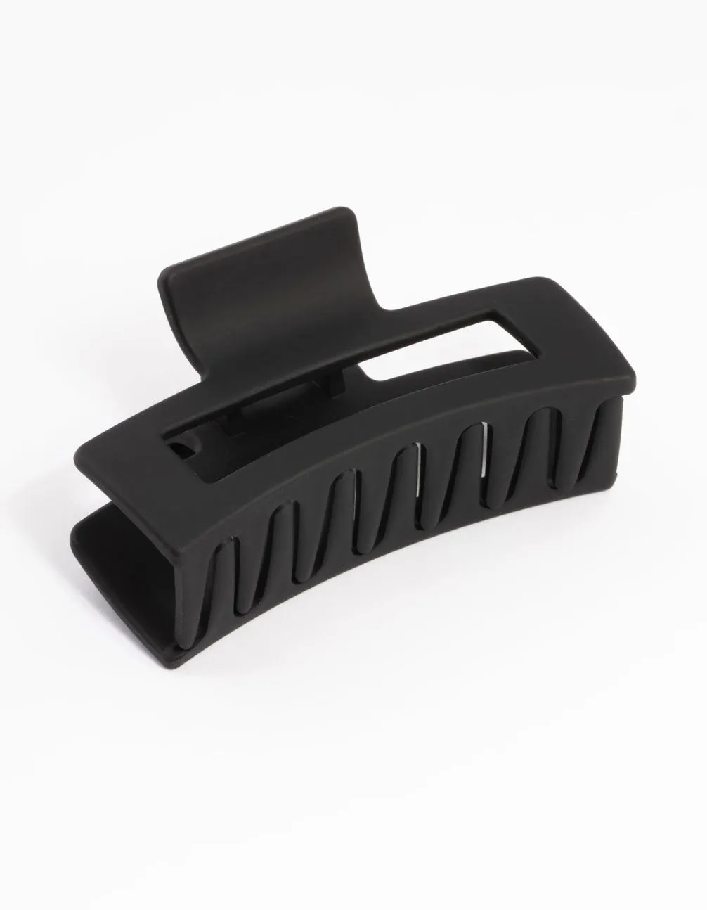 Matte Black Rectangle Outline Claw Clip