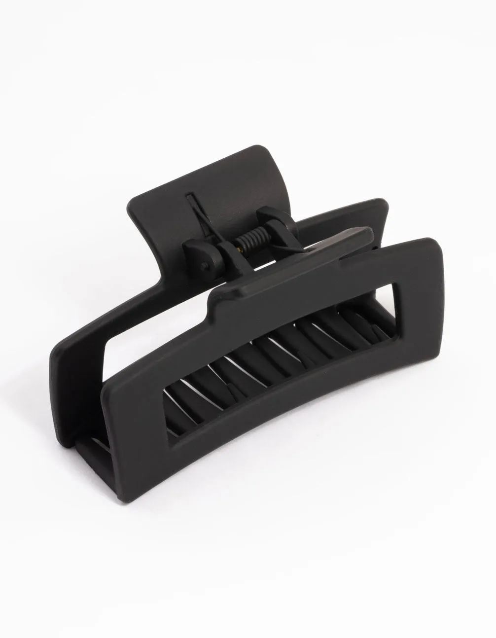 Matte Black Rectangle Outline Claw Clip