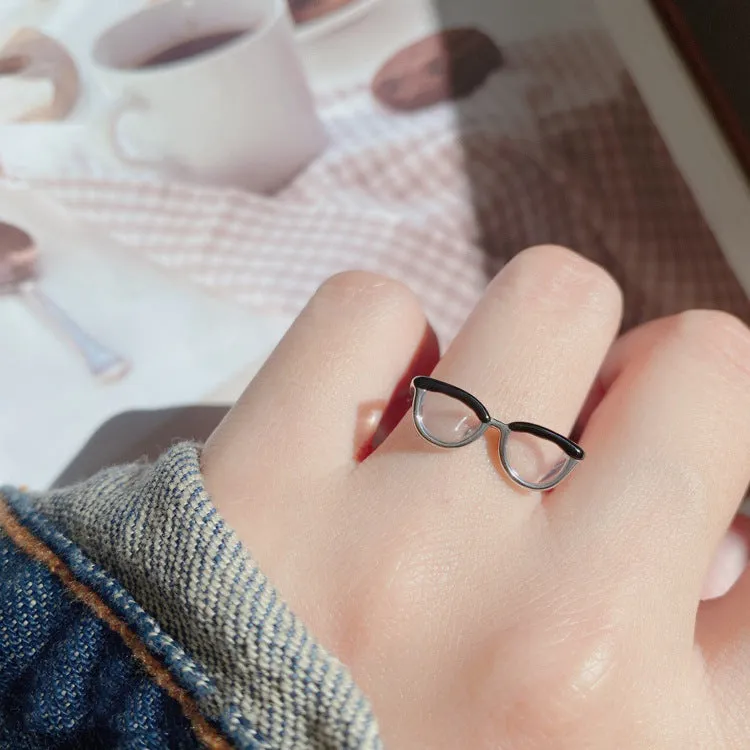 Minimalist Unique Mini Glasses Ring