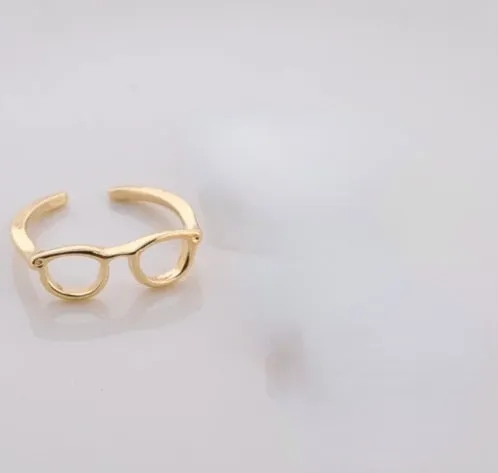 Minimalist Unique Mini Glasses Ring