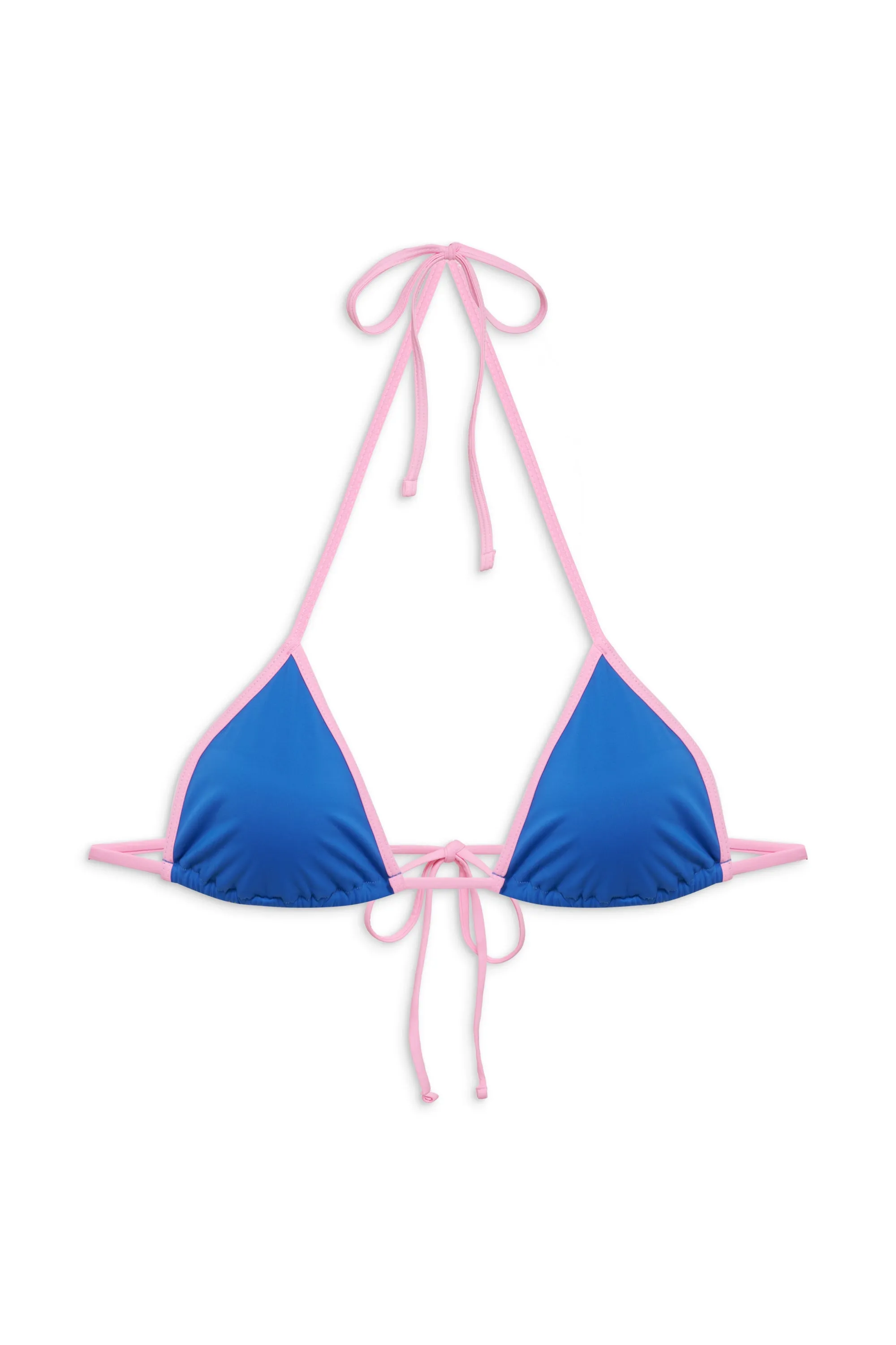 Nick Triangle Halter Bikini Top - Taffy