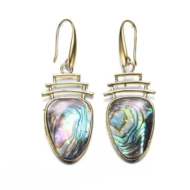 Océan Abalone Pear Drop Hook Earrings