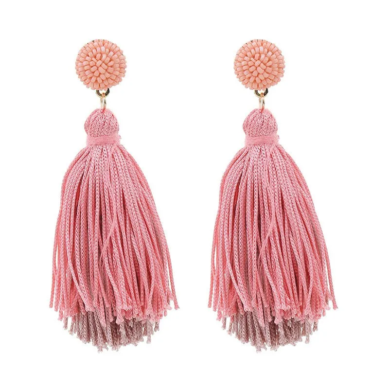 Pre Order:  Bohemian Double Layered Tassel Earrings