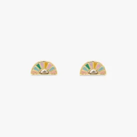 Pura Vida Sunset Striped Stud Earrings