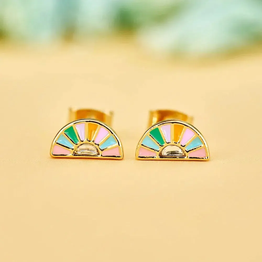 Pura Vida Sunset Striped Stud Earrings