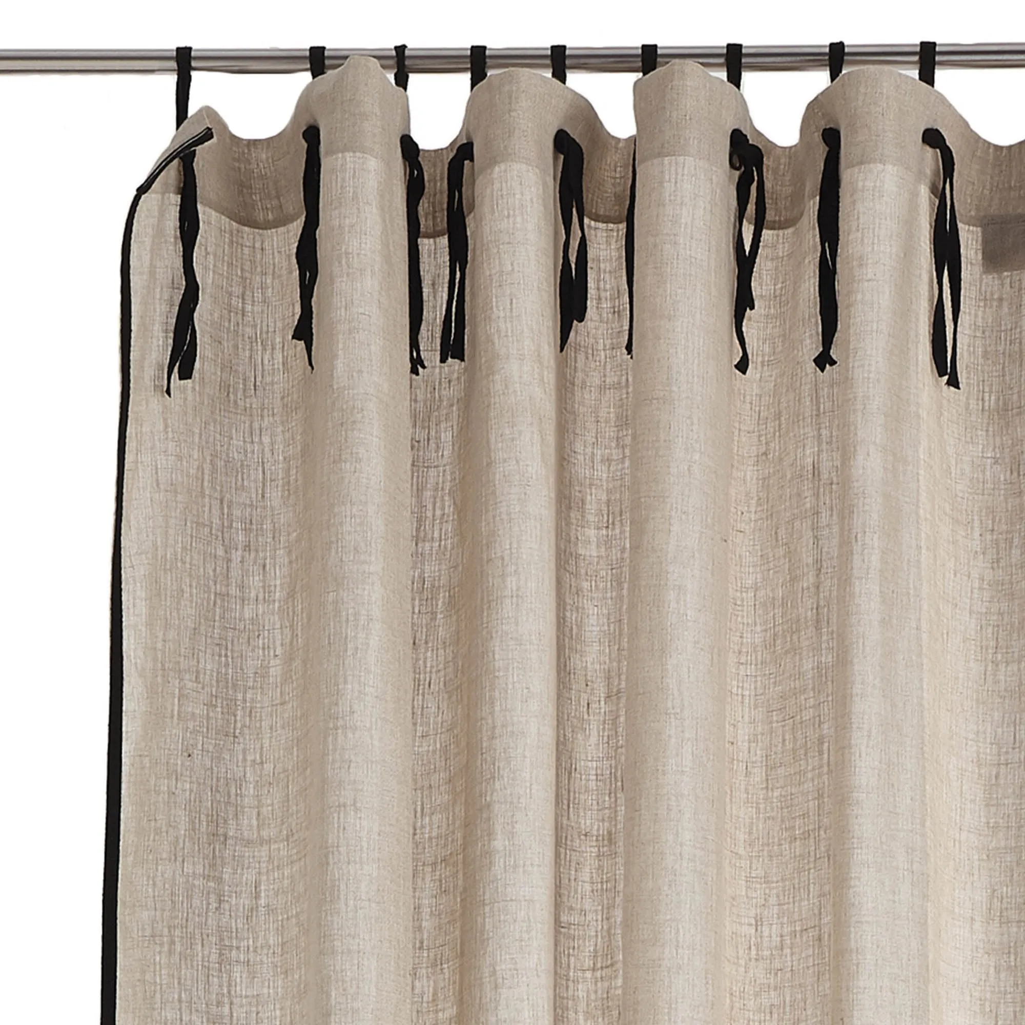 Rajula Curtain Set [Natural/Black]