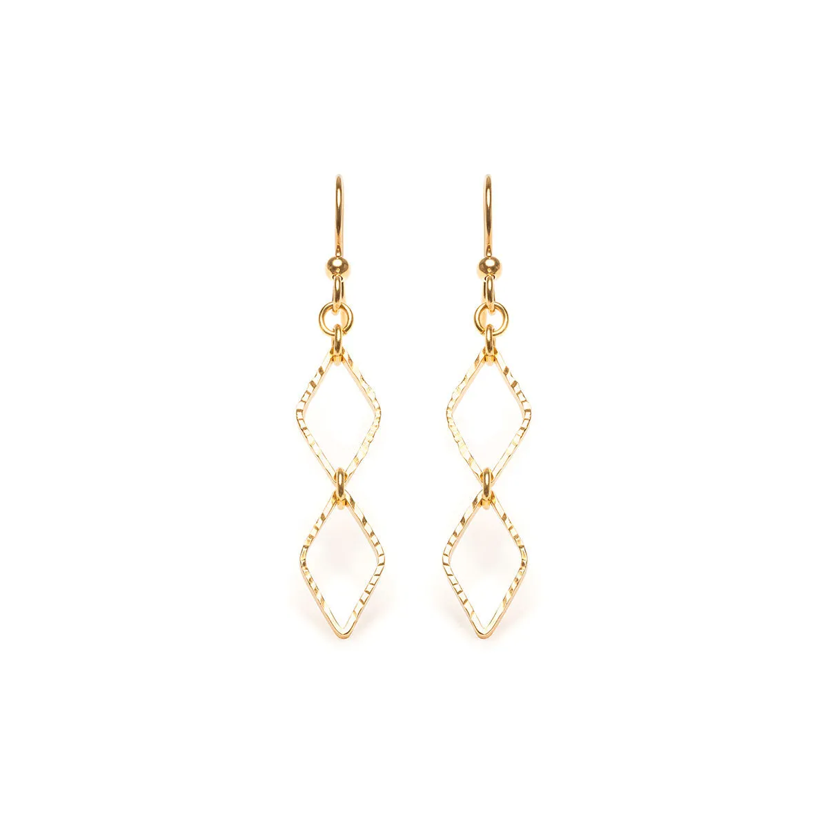 Rhombus Drop French Hook Earrings