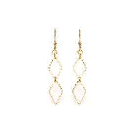 Rhombus Drop French Hook Earrings