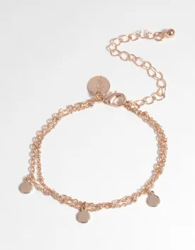 Rose Gold Charmed Pack Bracelet