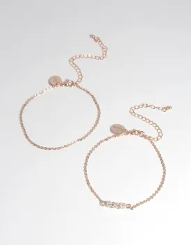 Rose Gold Mini Bead Pack Bracelet