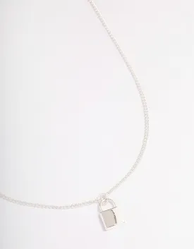 Silver Precious Lock Necklace