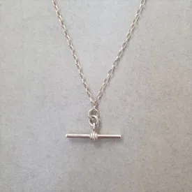 Silver T-Bar Necklace