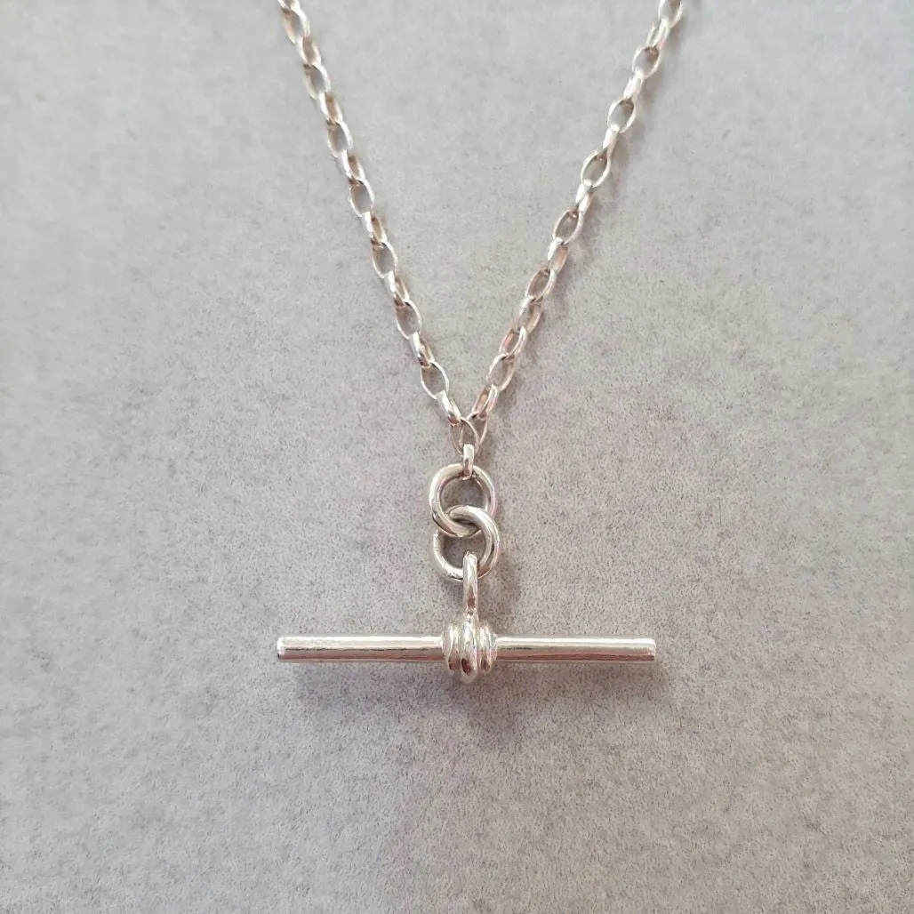 Silver T-Bar Necklace